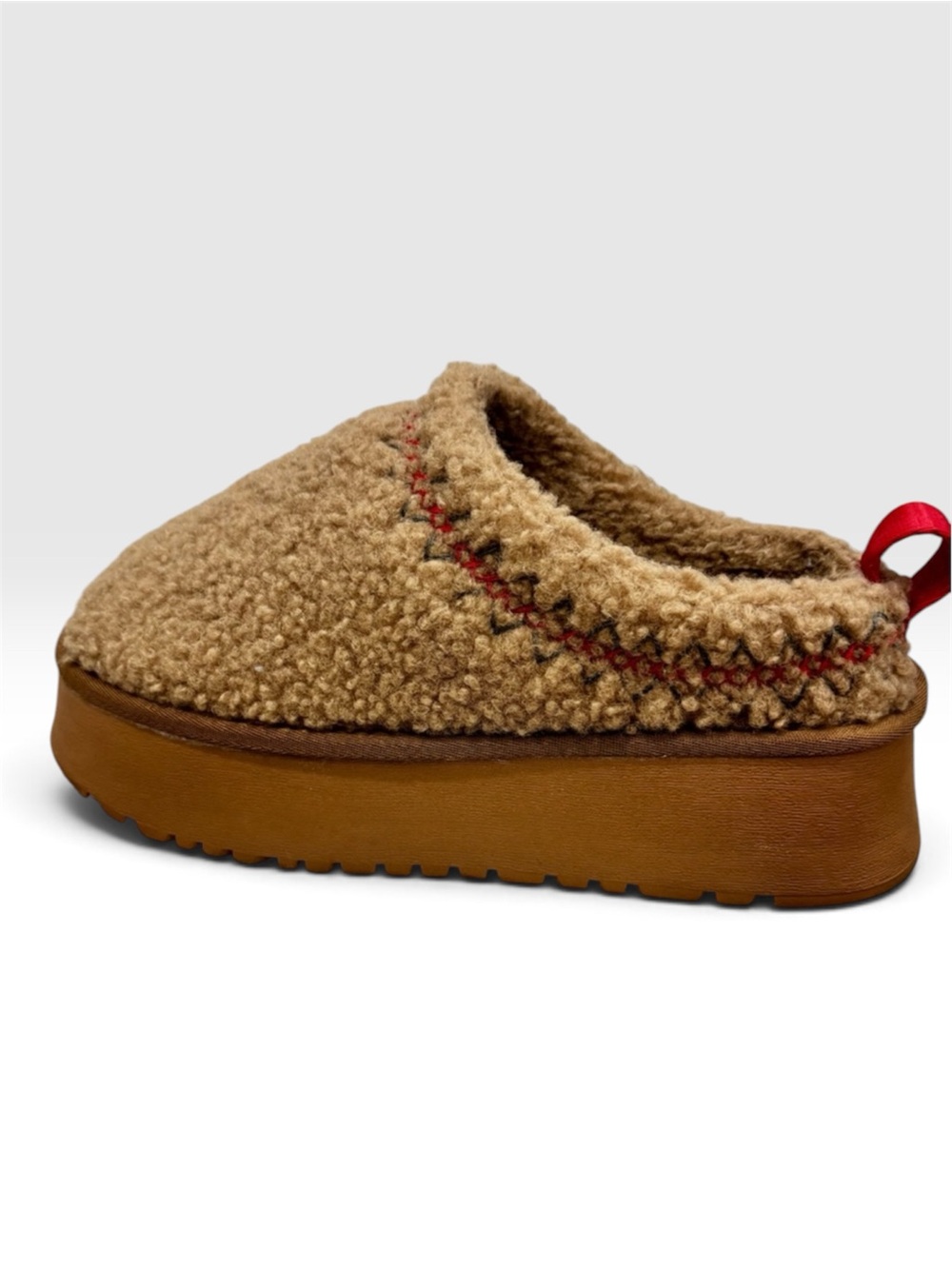 CCOCCI Isaac Sherpa Platform Tan Winter Clogs /Slippers Size 37 6.5
